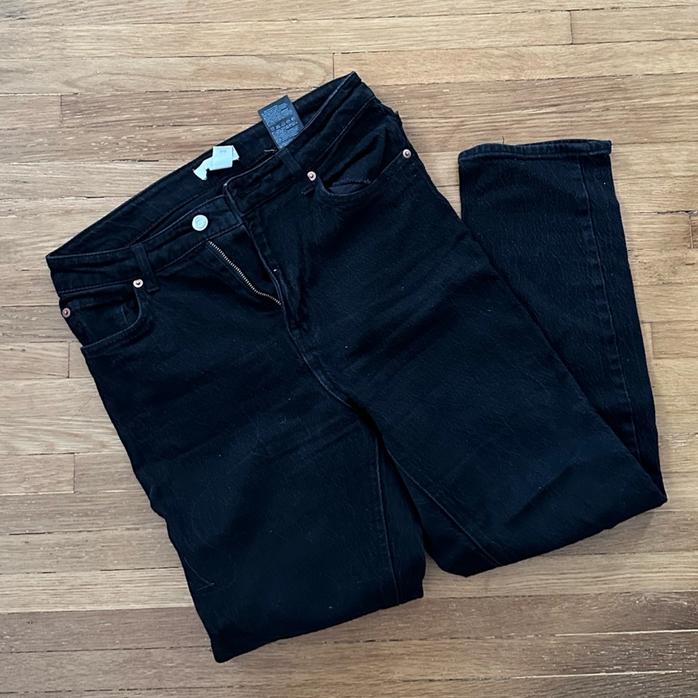 H&M High Rise Straight Leg Jeans